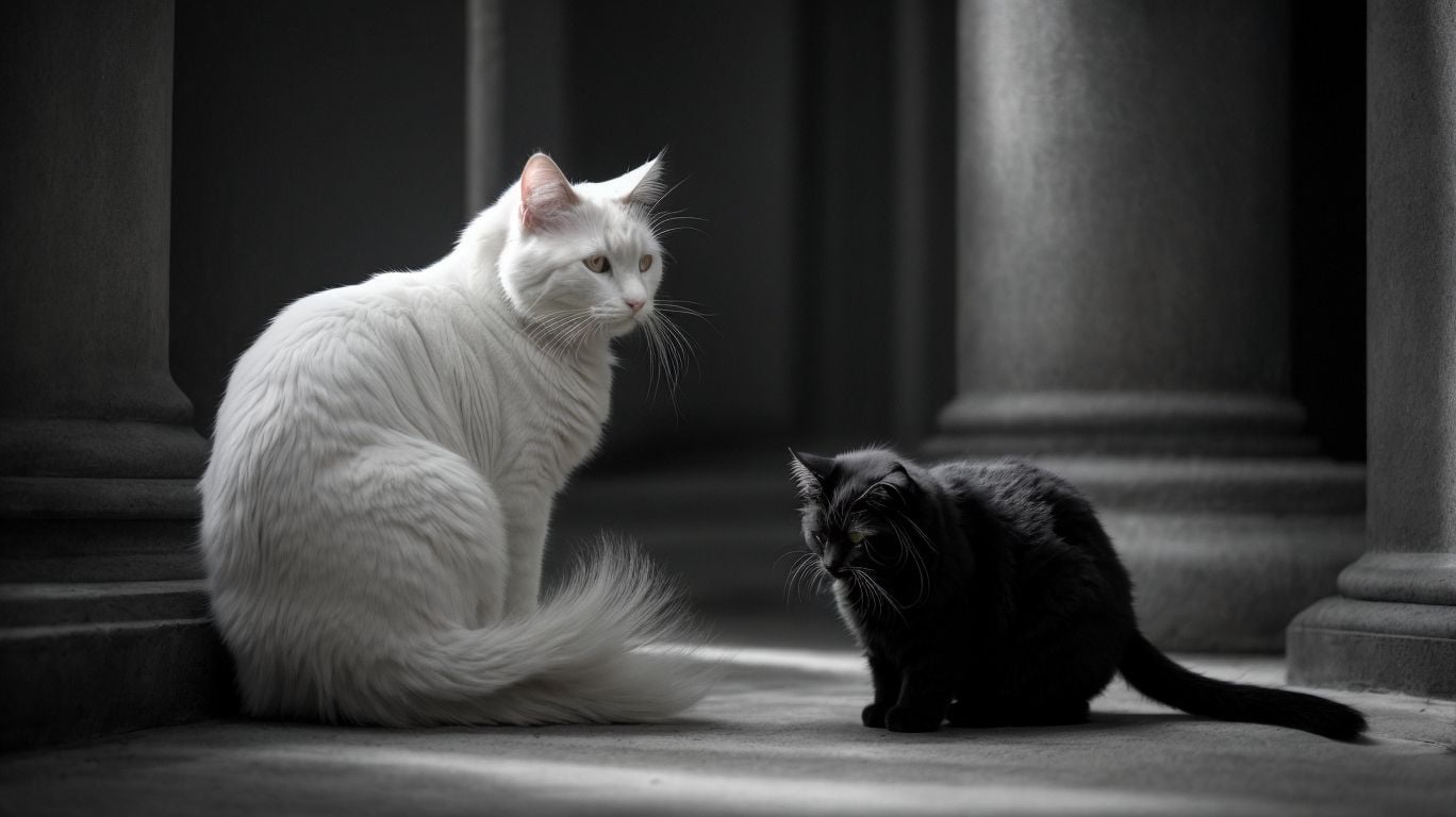 Yin y Yang en gatos blanco y negro