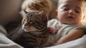 Read more about the article ¿Por qué los gatos protegen a los bebés?
